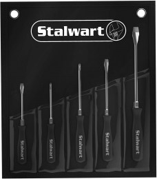 Slotted-head screwdriver set with case Stalwart